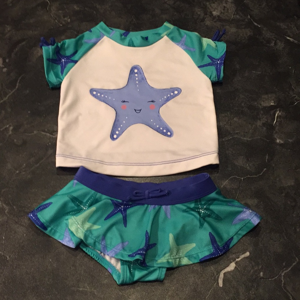 Gymboree 2Piece Rashguard Swimsuit 6-12 Months